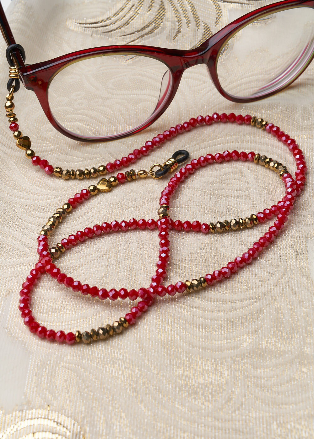Cord for glasses - Dark Red Gold