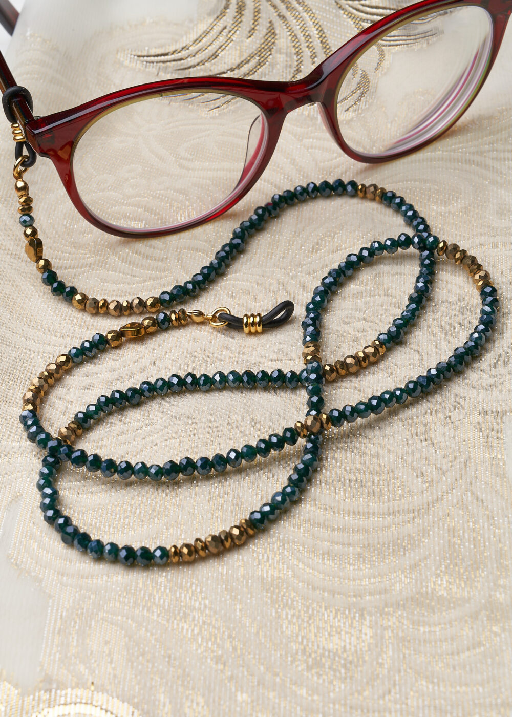 Cord for glasses - Deep Green Gold