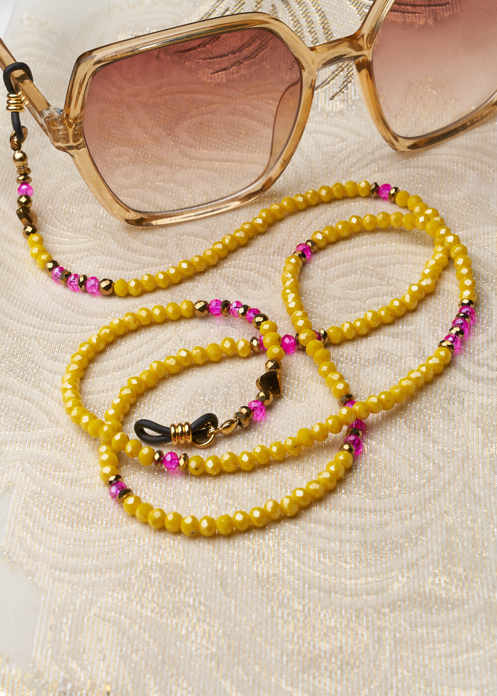 Cord for glasses - Yellow / Hot Pink