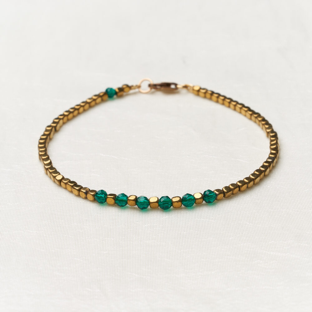 Bracelet Minimal - Emerald Green